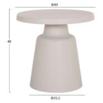 ΣΕΤ 2 ΤΡΑΠΕΖΙΑ ΣΑΛΟΝΙΟΥ RINKON2 HM18304.01 ΜΕΤΑΛΛΟ ΣΕ ΛΕΥΚΟ Φ49εκ & Φ69εκ