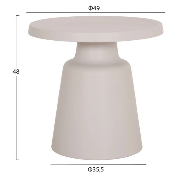 ΣΕΤ 2 ΤΡΑΠΕΖΙΑ ΣΑΛΟΝΙΟΥ RINKON2 HM18304.01 ΜΕΤΑΛΛΟ ΣΕ ΛΕΥΚΟ Φ49εκ & Φ69εκ