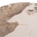 ΣΕΤ 2 ΤΡΑΠΕΖΙΑ ΣΑΛΟΝΙΟΥ JEN HM18305.02 ΜΕΤΑΛΛΟ ΜΑΥΡΟ-SINTERED STONE PANDORA Φ50εκ & Φ70εκ