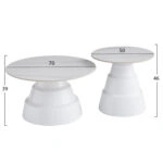ΣΕΤ 2 ΤΡΑΠΕΖΙΑ ΣΑΛΟΝΙΟΥ LIDOX HM18306.01 SINTERED STONE TOPS KAI ΒΑΣΕΙΣ--ΛΕΥΚΑ Φ50 & Φ70