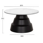 ΣΕΤ 2 ΤΡΑΠΕΖΙΑ ΣΑΛΟΝΙΟΥ LIDOX HM18306.02 SINTERED STONE TOP- SNOW WHITE ΧΡΩΜΑ Φ50 & Φ70