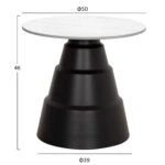 ΣΕΤ 2 ΤΡΑΠΕΖΙΑ ΣΑΛΟΝΙΟΥ LIDOX HM18306.02 SINTERED STONE TOP- SNOW WHITE ΧΡΩΜΑ Φ50 & Φ70