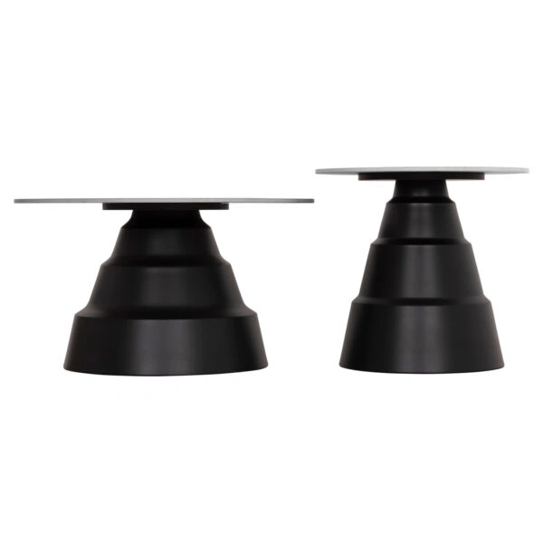 ΣΕΤ 2 ΤΡΑΠΕΖΙΑ ΣΑΛΟΝΙΟΥ LIDOX HM18306.02 SINTERED STONE TOP- SNOW WHITE ΧΡΩΜΑ Φ50 & Φ70