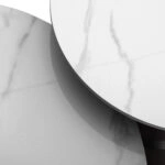 ΣΕΤ 2 ΤΡΑΠΕΖΙΑ ΣΑΛΟΝΙΟΥ LIDOX HM18306.02 SINTERED STONE TOP- SNOW WHITE ΧΡΩΜΑ Φ50 & Φ70