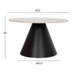 ΣΕΤ 2 ΤΡΑΠΕΖΙΑ ΣΑΛΟΝΙΟΥ RIDGE(X) HM18307.02 SINTERED STONE TOPS--ΒΑΣΕΙΣ ΜΑΥΡΕΣ Φ50 & Φ70