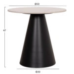 ΣΕΤ 2 ΤΡΑΠΕΖΙΑ ΣΑΛΟΝΙΟΥ RIDGE(X) HM18307.02 SINTERED STONE TOPS--ΒΑΣΕΙΣ ΜΑΥΡΕΣ Φ50 & Φ70