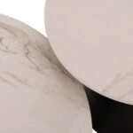 ΣΕΤ 2 ΤΡΑΠΕΖΙΑ ΣΑΛΟΝΙΟΥ RIDGE(X) HM18307.02 SINTERED STONE TOPS--ΒΑΣΕΙΣ ΜΑΥΡΕΣ Φ50 & Φ70