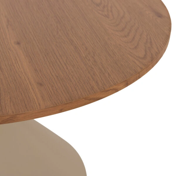 ΣΕΤ 2 ΤΡΑΠΕΖΙΑ ΣΑΛΟΝΙΟΥ JENNEL(X) HM18308.04 ΜΕΤΑΛΛΟ ΣΑΜΠΑΝΙ--MDF ΣΕ ΦΥΣΙΚΟ Φ50εκ & Φ70εκ