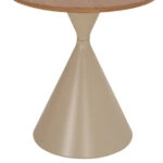 ΣΕΤ 2 ΤΡΑΠΕΖΙΑ ΣΑΛΟΝΙΟΥ JENNEL(X) HM18308.04 ΜΕΤΑΛΛΟ ΣΑΜΠΑΝΙ--MDF ΣΕ ΦΥΣΙΚΟ Φ50εκ & Φ70εκ