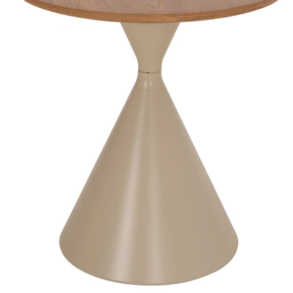 ΣΕΤ 2 ΤΡΑΠΕΖΙΑ ΣΑΛΟΝΙΟΥ JENNEL(X) HM18308.04 ΜΕΤΑΛΛΟ ΣΑΜΠΑΝΙ--MDF ΣΕ ΦΥΣΙΚΟ Φ50εκ & Φ70εκ