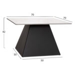 ΣΕΤ 2 ΤΡΑΠΕΖΙΑ ΣΑΛΟΝΙΟΥ QUBER(X) HM18311.02 SINTERED STONE ΤΕΤΡΑΓΩΝΟ--ΒΑΣΕΙΣ ΜΑΥΡΕΣ