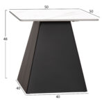 ΣΕΤ 2 ΤΡΑΠΕΖΙΑ ΣΑΛΟΝΙΟΥ QUBER(X) HM18311.02 SINTERED STONE ΤΕΤΡΑΓΩΝΟ--ΒΑΣΕΙΣ ΜΑΥΡΕΣ