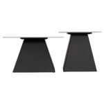 ΣΕΤ 2 ΤΡΑΠΕΖΙΑ ΣΑΛΟΝΙΟΥ QUBER(X) HM18311.02 SINTERED STONE ΤΕΤΡΑΓΩΝΟ--ΒΑΣΕΙΣ ΜΑΥΡΕΣ