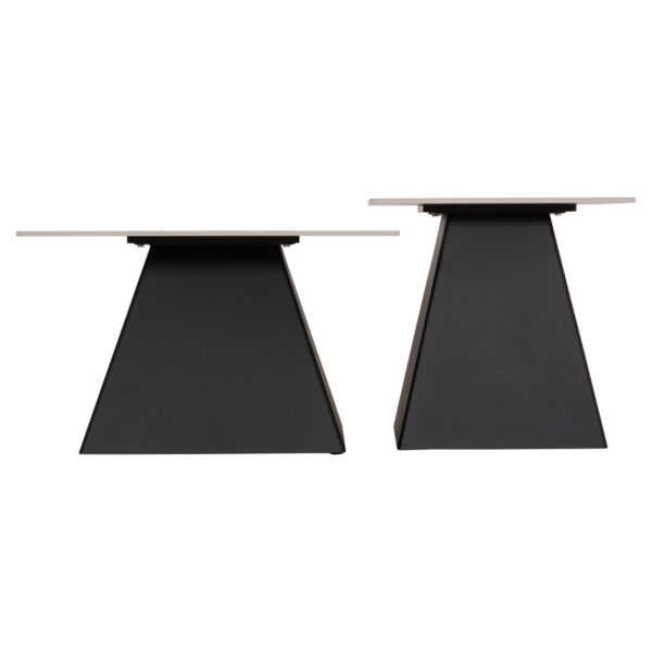 ΣΕΤ 2 ΤΡΑΠΕΖΙΑ ΣΑΛΟΝΙΟΥ QUBER(X) HM18311.02 SINTERED STONE ΤΕΤΡΑΓΩΝΟ--ΒΑΣΕΙΣ ΜΑΥΡΕΣ