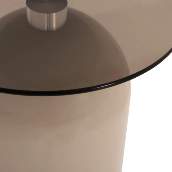 ΣΕΤ 2 ΤΡΑΠΕΖΙΑ ΣΑΛΟΝΙΟΥ BELLINS HM18314.04 ΜΠΕΖ ΜΕΤΑΛ.ΒΑΣΕΙΣ--ΓΥΑΛΙ Φ50εκ & Φ40εκ