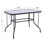 ΣΕΤ ΤΡΑΠΕΖΑΡΙΑΣ 5ΤΜΧ ADAM HM10727.01 ΚΑΡΕΚΛΕΣ ΜΕΤΑΛΛΙΚΕΣ & ΤΡΑΠΕΖΙ 110x60εκ ΓΚΡΙ