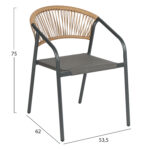 ΣΕΤ ΤΡΑΠΕΖΑΡΙΑΣ 5ΤΜΧ ADAM HM10727.01 ΚΑΡΕΚΛΕΣ ΜΕΤΑΛΛΙΚΕΣ & ΤΡΑΠΕΖΙ 110x60εκ ΓΚΡΙ