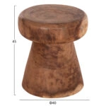 ΤΡΑΠΕΖΙ ΒΟΗΘΗΤΙΚΟ ΣΤΡΟΓΓΥΛΟ CUPRE HM9793.11 ΜΑΣΙΦ ΞΥΛΟ SUAR-ΦΥΣΙΚΟ Φ40x45Υεκ.