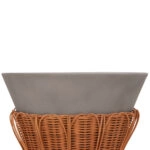 ΤΡΑΠΕΖΙ ΒΟΗΘΗΤΙΚΟ PERRAL HM18164.03S FIBER CEMENT ΓΚΡΙ-ΦΥΣΙΚΟ RATTAN--Φ42x36Υεκ