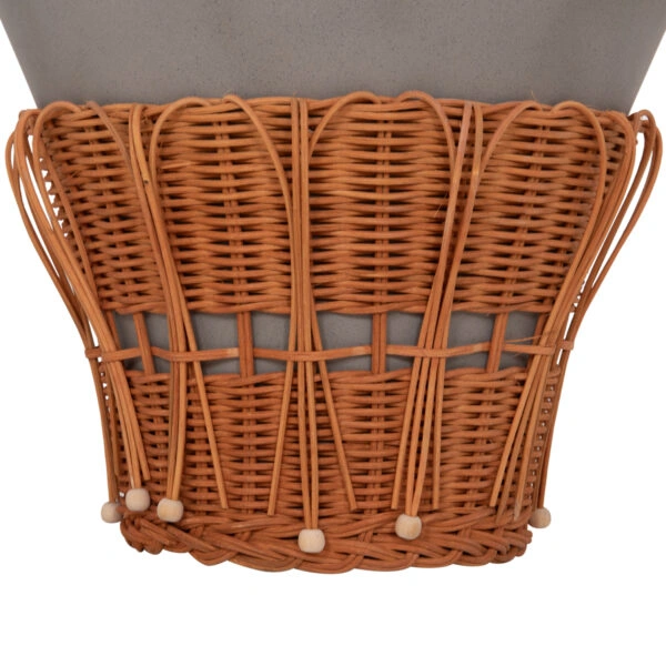 ΤΡΑΠΕΖΙ ΒΟΗΘΗΤΙΚΟ PERRAL HM18164.03S FIBER CEMENT ΓΚΡΙ-ΦΥΣΙΚΟ RATTAN--Φ42x36Υεκ