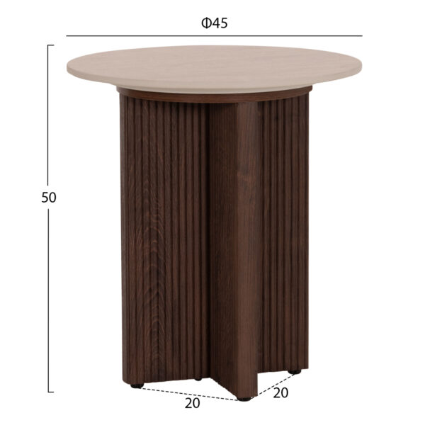 ΤΡΑΠΕΖΙ ΒΟΗΘΗΤΙΚΟ SKY HM18330 ΚΕΡΑΜΙΚΟ TOP ΟΨΗ ΤΡΑΒΕΡΤΙΝΑΣ-MDF ΒΑΣΗ ΚΑΦΕ Φ45x50Υεκ.