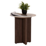 ΤΡΑΠΕΖΙ ΒΟΗΘΗΤΙΚΟ SKY HM18330 ΚΕΡΑΜΙΚΟ TOP ΟΨΗ ΤΡΑΒΕΡΤΙΝΑΣ-MDF ΒΑΣΗ ΚΑΦΕ Φ45x50Υεκ.