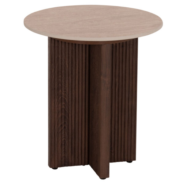 ΤΡΑΠΕΖΙ ΒΟΗΘΗΤΙΚΟ SKY HM18330 ΚΕΡΑΜΙΚΟ TOP ΟΨΗ ΤΡΑΒΕΡΤΙΝΑΣ-MDF ΒΑΣΗ ΚΑΦΕ Φ45x50Υεκ.