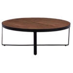 ΤΡΑΠΕΖΙ ΣΑΛΟΝΙΟΥ ATHARVA ΑΠΟ ΜΑΣΙΦ ΞΥΛΟ ΑΚΑΚΙΑΣ HM8461.11 Φ100x36Υ εκ.