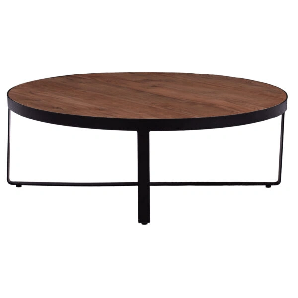 ΤΡΑΠΕΖΙ ΣΑΛΟΝΙΟΥ ATHARVA ΑΠΟ ΜΑΣΙΦ ΞΥΛΟ ΑΚΑΚΙΑΣ HM8461.11 Φ100x36Υ εκ.