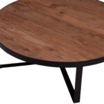 ΤΡΑΠΕΖΙ ΣΑΛΟΝΙΟΥ ATHARVA ΑΠΟ ΜΑΣΙΦ ΞΥΛΟ ΑΚΑΚΙΑΣ HM8461.11 Φ100x36Υ εκ.