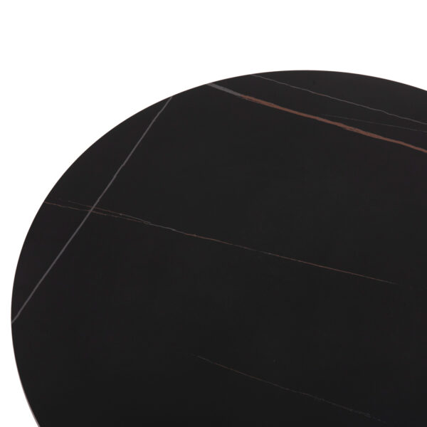 ΤΡΑΠΕΖΙ ΣΑΛΟΝΙΟΥ DUNCAN HM18022.01 ΚΕΡΑΜΙΚΟ TOP-MDF ΒΑΣΗ-ΜΑΥΡΟ Φ80x41Υεκ.