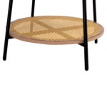 ΤΡΑΠΕΖΙ ΣΑΛΟΝΙΟΥ SEWELL HM18033 MDF ΣΕ ZEBRANO-ΜΕΤΑΛΛΙΚΑ ΠΟΔΙΑ-WICKER Φ80x46Υεκ.
