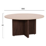 ΤΡΑΠΕΖΙ ΣΑΛΟΝΙΟΥ SKY HM18329 ΚΕΡΑΜΙΚΟ TOP ΟΨΗ ΤΡΑΒΕΡΤΙΝΑΣ-MDF ΒΑΣΗ Φ80x40Υεκ.