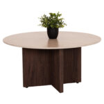 ΤΡΑΠΕΖΙ ΣΑΛΟΝΙΟΥ SKY HM18329 ΚΕΡΑΜΙΚΟ TOP ΟΨΗ ΤΡΑΒΕΡΤΙΝΑΣ-MDF ΒΑΣΗ Φ80x40Υεκ.