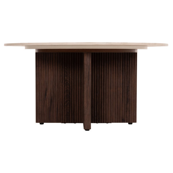 ΤΡΑΠΕΖΙ ΣΑΛΟΝΙΟΥ SKY HM18329 ΚΕΡΑΜΙΚΟ TOP ΟΨΗ ΤΡΑΒΕΡΤΙΝΑΣ-MDF ΒΑΣΗ Φ80x40Υεκ.