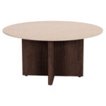 ΤΡΑΠΕΖΙ ΣΑΛΟΝΙΟΥ SKY HM18329 ΚΕΡΑΜΙΚΟ TOP ΟΨΗ ΤΡΑΒΕΡΤΙΝΑΣ-MDF ΒΑΣΗ Φ80x40Υεκ.