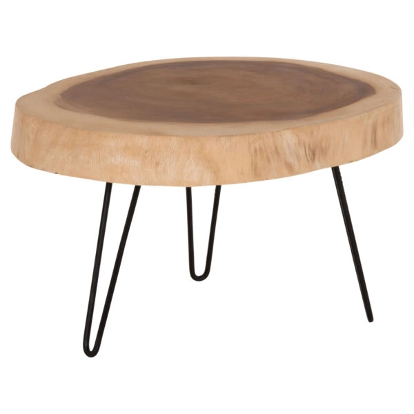 ΤΡΑΠΕΖΙ ΣΑΛΟΝΙΟΥ SERVON HM9912 SUAR ΞΥΛΟ ΦΥΣΙΚΟ-ΜΕΤΑΛ.ΠΟΔΙΑ ΜΑΥΡΑ 76x67x44Υεκ.