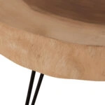 ΤΡΑΠΕΖΙ ΣΑΛΟΝΙΟΥ SERVON HM9912 SUAR ΞΥΛΟ ΦΥΣΙΚΟ-ΜΕΤΑΛ.ΠΟΔΙΑ ΜΑΥΡΑ 76x67x44Υεκ.