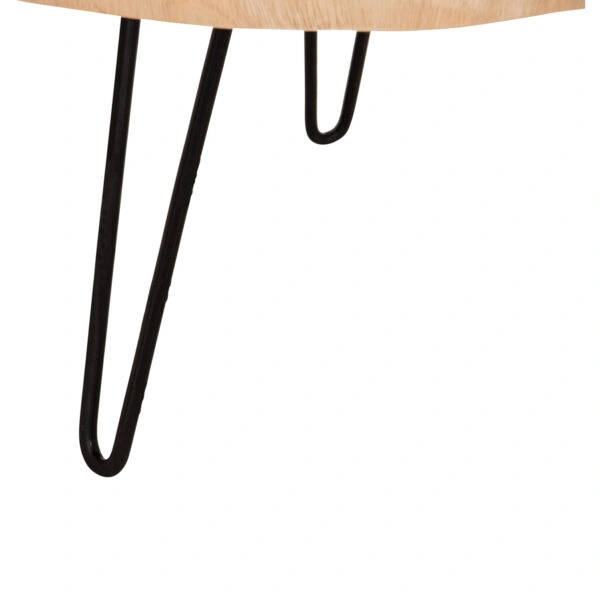 ΤΡΑΠΕΖΙ ΣΑΛΟΝΙΟΥ SERVON HM9912 SUAR ΞΥΛΟ ΦΥΣΙΚΟ-ΜΕΤΑΛ.ΠΟΔΙΑ ΜΑΥΡΑ 76x67x44Υεκ.