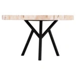 ΤΡΑΠΕΖΙ ΣΑΛΟΝΙΟΥ SAMAN HM9930 ΜΑΥΡΑ ΜΕΤΑΛΛΙΚΑ ΠΟΔΙΑ-TOP ΑΠΟΛΙΘΩΜΕΝΟΥ ΞΥΛΟΥ 76x53x45Υεκ