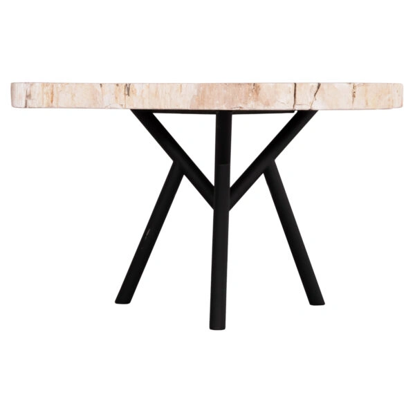 ΤΡΑΠΕΖΙ ΣΑΛΟΝΙΟΥ SAMAN HM9930 ΜΑΥΡΑ ΜΕΤΑΛΛΙΚΑ ΠΟΔΙΑ-TOP ΑΠΟΛΙΘΩΜΕΝΟΥ ΞΥΛΟΥ 76x53x45Υεκ