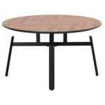 ΤΡΑΠΕΖΙ ΣΑΛΟΝΙΟΥ ΠΕΡΙΣΤΡΕΦΟΜΕΝΟ NORTON HM18035.03 ΜΕΤΑΛΛΟ ΜΑΥΡΟ-MDF TOP Φ80x45,5Υ