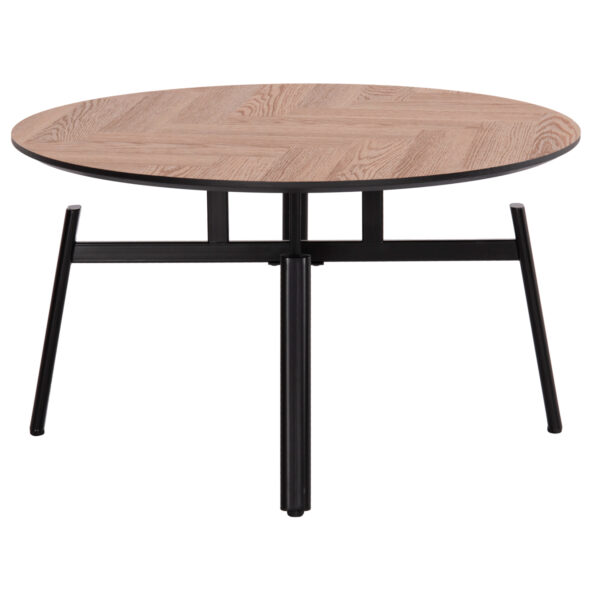 ΤΡΑΠΕΖΙ ΣΑΛΟΝΙΟΥ ΠΕΡΙΣΤΡΕΦΟΜΕΝΟ NORTON HM18035.03 ΜΕΤΑΛΛΟ ΜΑΥΡΟ-MDF TOP Φ80x45,5Υ