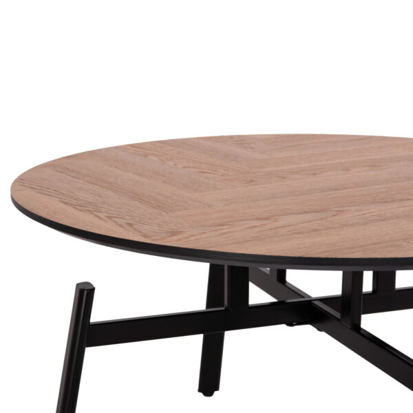 ΤΡΑΠΕΖΙ ΣΑΛΟΝΙΟΥ ΠΕΡΙΣΤΡΕΦΟΜΕΝΟ NORTON HM18035.03 ΜΕΤΑΛΛΟ ΜΑΥΡΟ-MDF TOP Φ80x45,5Υ