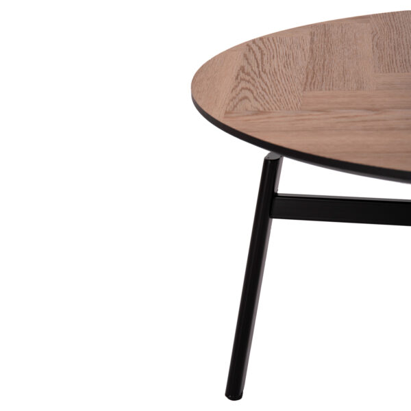 ΤΡΑΠΕΖΙ ΣΑΛΟΝΙΟΥ ΠΕΡΙΣΤΡΕΦΟΜΕΝΟ NORTON HM18035.03 ΜΕΤΑΛΛΟ ΜΑΥΡΟ-MDF TOP Φ80x45,5Υ