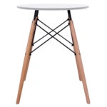 ΤΡΑΠΕΖΙ MINIMAL ΣΤΡΟΓΓΥΛΟ HM0060.01 ΛΕΥΚΟ ΧΡΩΜΑ MDF-ΠΟΔΙΑ ΟΞΙΑΣ ΦΥΣΙΚΟ Φ60Χ72Υεκ.