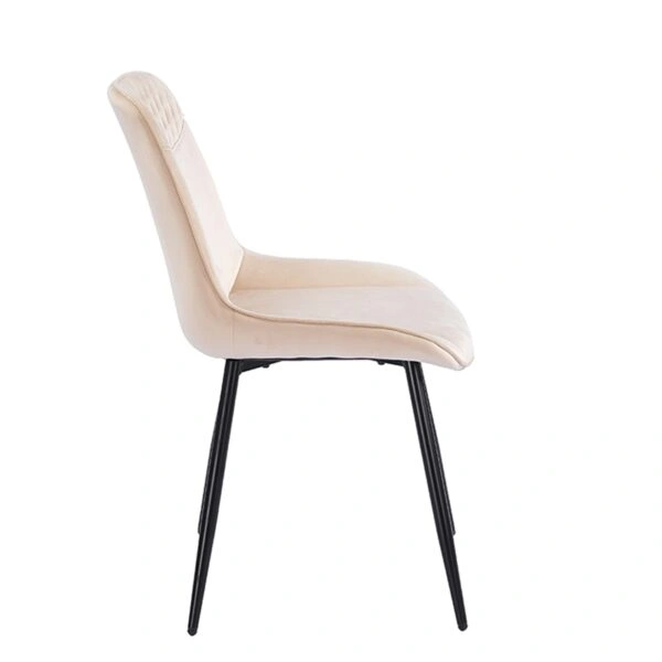 TEREA BEIGE VELVET ΥΦΑΣΜΑ ΚΑΡΕΚΛΑ ΜΕΤΑΛΛΙΚΗ 51X58X87εκ. - ΜΕΤΑΛΛΟ/VELVET - BEIGE
