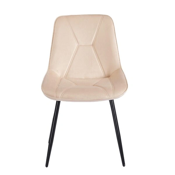 SILVIA BEIGE VELVET ΥΦΑΣΜΑ ΚΑΡΕΚΛΑ ΜΕΤΑΛΛΙΚΗ 51X58X87εκ. - ΜΕΤΑΛΛΟ/VELVET - BEIGE