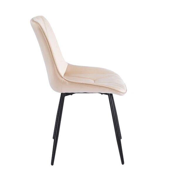 SILVIA BEIGE VELVET ΥΦΑΣΜΑ ΚΑΡΕΚΛΑ ΜΕΤΑΛΛΙΚΗ 51X58X87εκ. - ΜΕΤΑΛΛΟ/VELVET - BEIGE