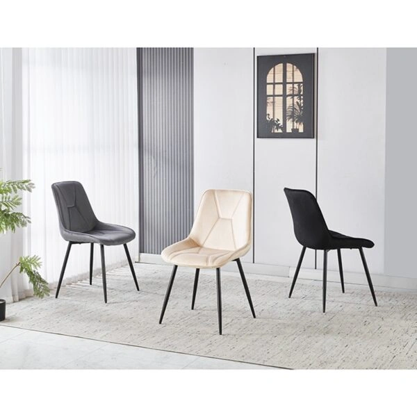 SILVIA BEIGE VELVET ΥΦΑΣΜΑ ΚΑΡΕΚΛΑ ΜΕΤΑΛΛΙΚΗ 51X58X87εκ. - ΜΕΤΑΛΛΟ/VELVET - BEIGE
